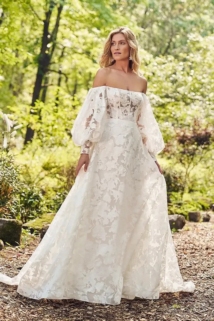 Model wearing Lillian West wedding dress